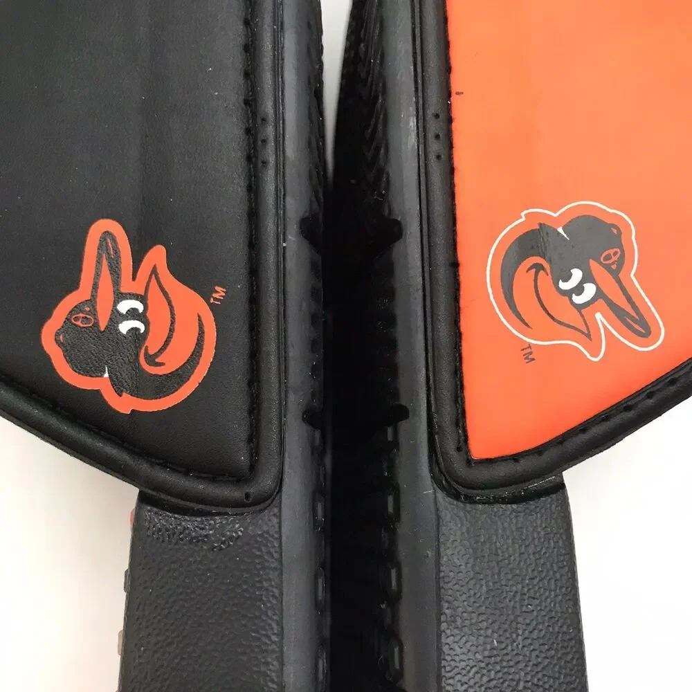 Baltimore Orioles MLB Logo Slide Sandals Men's L (11-12) Baseball Pool Slippers
